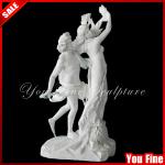 Apollo and daphne white carving natural marble statue-YF-14-14