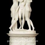 three grace woman stone sculpture white marble statue-SS-005