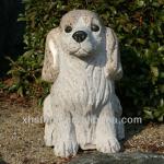 Lovely Granite Dog Statue for Home Decoration-XH-sa296
