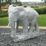 Outdoor Granite Stone Animal Elephant Statue-SA02-09