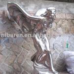 Beautiful Silver Fiberglass Angel Sculpture-NBR-FRP066