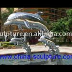 stainless steel dolphin sculpture-SFG-1517