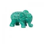 Blue Ceramic Handmade Elephant Statues-cc00467