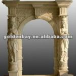 carved sculpture marble door surround-AW-14