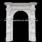 Arch Style White Marble Door Surround Carving-HT-A-MT013