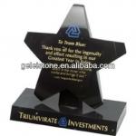 Five-pointe Natural Black Marble Trophy Bases-GL-002