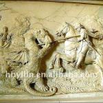 ancient dragon and knight marble relief-111126-A