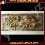 Decor Antique Stone Man and Horse Relief REFN-027-REFN-027