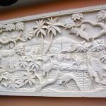 White or Black Stone Relief and Ornaments-