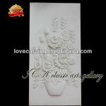 Home Decoration White Marble Relief With Flower For Sale-FDR0018