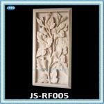 Beautiful Flower Stone Wall Relief Carving-JS-RF005