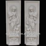 200cm high white marble female with child relief-HX-ST2159