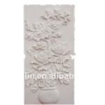 marble relief with flower carving-111126-C