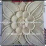 Indonesia Beautiful Stone Carving Beige Relief Flower Sculpture-