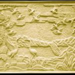 Fiberglass relief - Western style Fairy relief wall sculpture-S2120