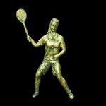 Fiberglass relief - sport badminton wall sculpture-S2178
