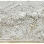 White Marble Wall Relief Of Naked Children-HT-H-FD022
