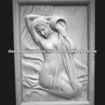 Nude girl stone sculpture relief-DSF-A024