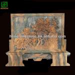 Luxury Marble Flower Relief Carving-HT-J-0046HKFG(flower relief carving)