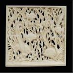 Stone Wall Relief Carving of Under Water Scene-HT-Lucy-re017