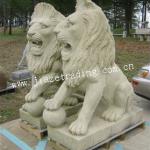 natural stone lion sculture-JZ