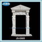 Unique White Stone Door With Man Carving Statue-JS-D005