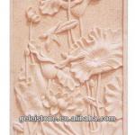 Wall decorative stone flower carving sculpture-GL