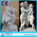 High polished White marble nude sculpture woman-Sculptures