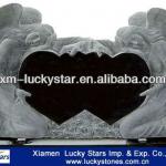 Hot Sale Good Quality Polished Black Granite Angel Headstone-LS Headstone