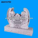 Double hearts and angels tombstone Funeral Decorations-MWY0759