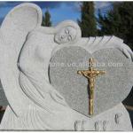 Cheap Grey White Granite Angel Monuments And Headstones-HT-S-MBT009 (angel headstones)