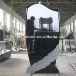 Russia style China black granite monuments-PCH-B-1217-03