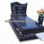 Poland Style Black Granite Tombstone Design DH-K0020-DH-K0020