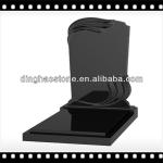 Polished Black Granite Tombstone Design-DH-K-0007