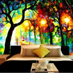 abstract oil painting design wallpaper/wall mural for decoration-JS-0352