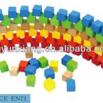 100pcs Colored Wood Building Blocks YX-MA134