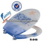 18Inch Polyresin Transparent Ocean European Toilet Seat R-848