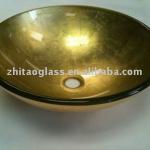 2011 Newest Colorful washroom Crystal Glass Basin ZT-GWB01