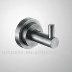 2012 new design satin color design stainless steel single robe hook with round base 62604
