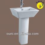 2013 floor standing wash basin with pedestal 43*52*81cm