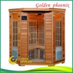 2013 Luxury Canadian Red Cedar sauna cabin,Corner Far infrared sauna G3CD(red)