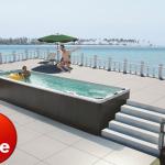 2014 Factory Outlet CE,RoHs Approved Fashion Acrylich Hot Sale Swimming Pool Swim Pool Spa M-3325