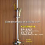 2014Unique Design Tri-divider Flat Tube Half Gold Half Chrome Shower Mixer