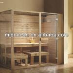 3 people use solid wood sauna room M-AS006