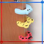 3PCS New Cute Baby Kids Door Stopper Safety Finger Guard Protector GP0502493