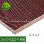 4*8*18mm texture laminate malacca/falcata block board waterproof melamine for furniture SA-41