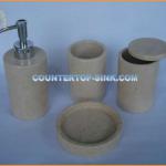 4pcs Hand Made Marble Bathroom Accessories Sets JS 413  4pcs Hand Made Marble Bathroom Accessories