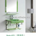 621 NEW green bathroom tempered glass cabinet basin