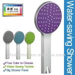 ABS Plastic Colored Panel Water Saving Bubble Spray Handheld Shower Head 1101E