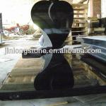 absolutely black granite tombstone from China black tombstone